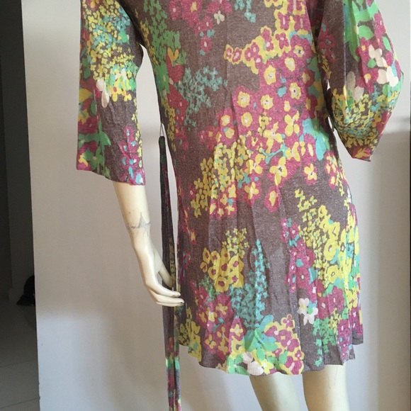 M missoni floral belted wrap front cardigan duster - Picture 5 of 8
